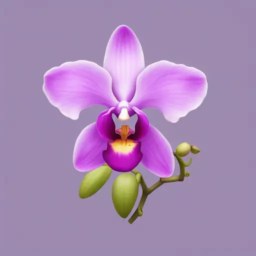 orchid flower emoji