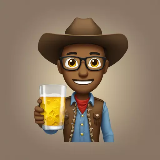cowboy with big glass and theeth ( nerd)  emoji