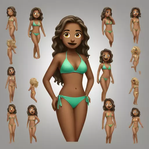 girl in bikini emoji