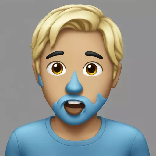 blue kiss emoji