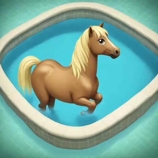 pony in a pool emoji